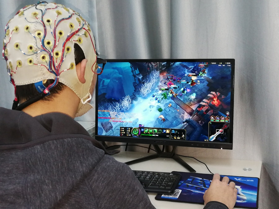 Game player improving brain